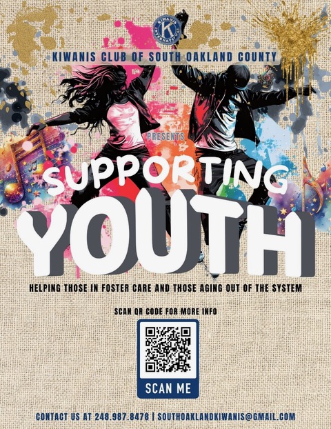 Supporting Youth — a Kiwanis Club of South Oakland County campaign helping kids in foster care and those aging out of the system